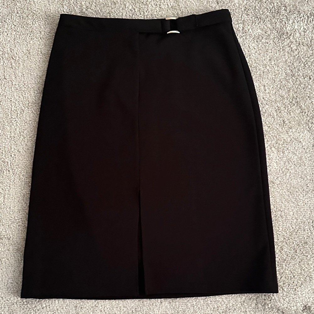 CC Hughes Black Pencil Slit Front Skirt – Size 8 – Classic Stretch Made in USA